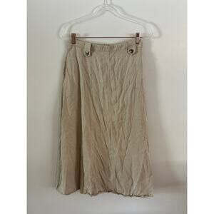 Coldwater Creek Khaki Knee Length/Midi Skirt Size 16